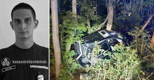 „Nyugodj békében, Bajtárs” – Három napig dolgozhatott tűzoltóként a 24 éves férfi, aki meghalt a pilisszentlászlói horrorbalesetben