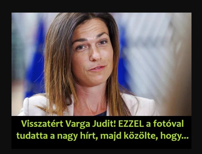 Visszatért Varga Judit! EZZEL a fotóval tudatta a nagy hírt, majd közölte, hogy…