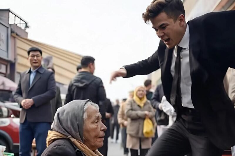 Egy drága öltönyös férfi a piacon megalázott egy idős nénit, aki csupán zöldségeket árult, és tönkretette az egész portékáját. De fogalma sem volt róla, milyen büntetés vár rá nagyon hamar