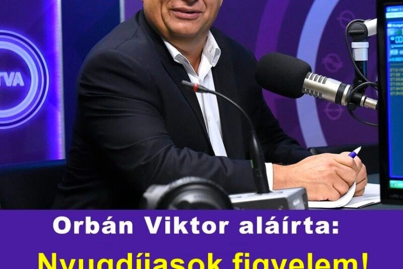 MOST ÉRKEZETT! Aláírta Orbán! EHHEZ fogható még SOHA nem volt Magyarországon a nyugdíjasok számára: