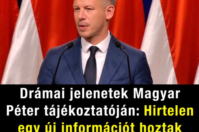 Drámai jelenetek Magyar Péter tájékoztatóján