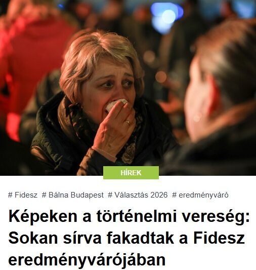 Képeken a történelmi vereség: Sokan sírva fakadtak a Fidesz eredményvárójában