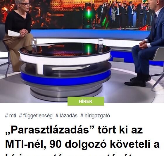 „Parasztlázadás” tört ki az MTI-nél, 90 dolgozó követeli a hírigazgató menesztését