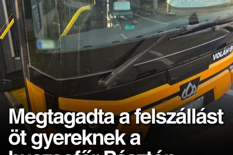 Megtagadta a felszállást öt gyereknek a buszsofőr Pásztón, mert Tiszás plakát volt náluk