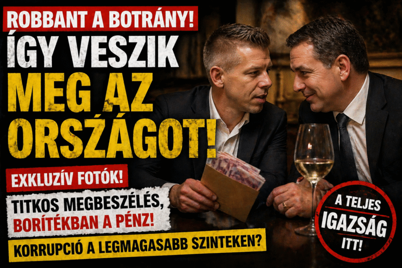 FŐCÍM: KORRUPCIÓS BOTRÁNY RÁZZA MEG AZ ELITET!