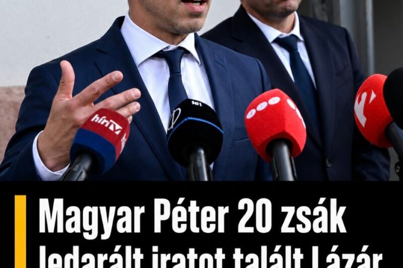 Magyar Péter 20 zsák ledarált iratot talált Lázár János volt minisztériumának épületében