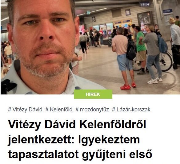 Vitézy Dávid Kelenföldről jelentkezett: Igyekeztem tapasztalatot gyűjteni első kézből, hogy lássam, min kell azonnal változtatnunk