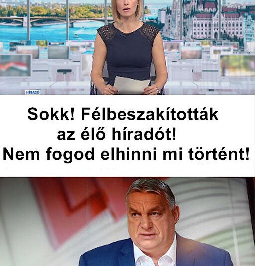 Félbeszakították az élő Híradót!