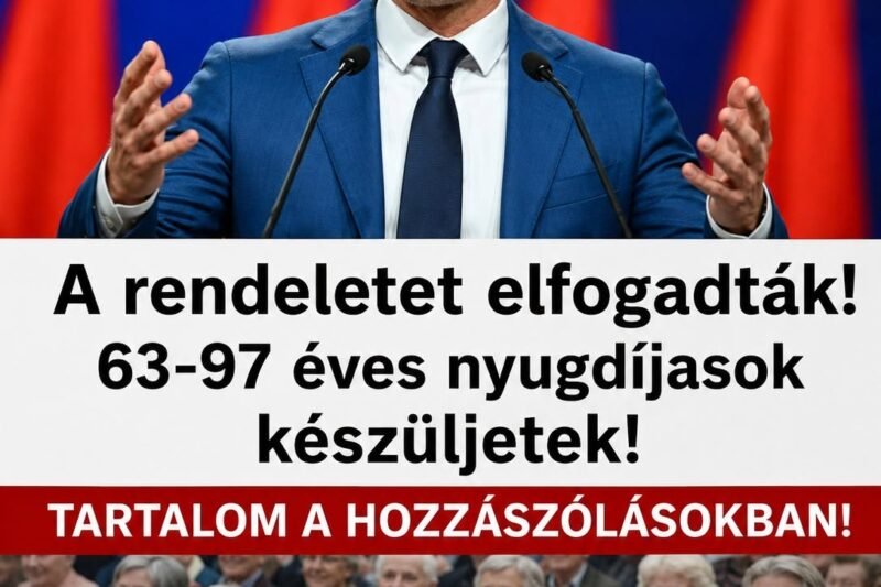 Elfogadták a rendeletet! 63-97 éves nyugdíjasok készüljetek!