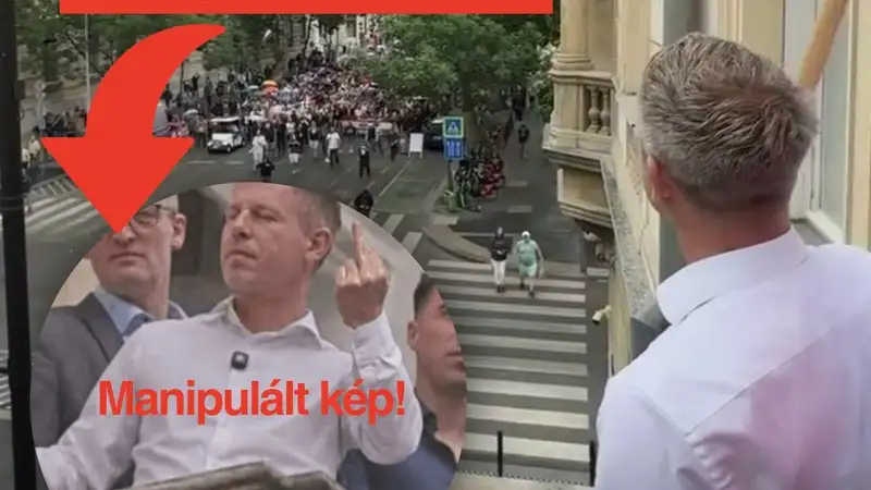 Hamis képpel próbálják lejáratni Magyar Pétert, AI-generált a kép amin „bemutat” a tömegnek