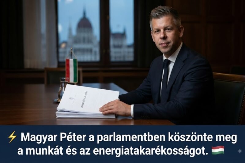⚡ Magyar Péter a parlamentben köszönte meg a munkát és az energiatakarékosságot.