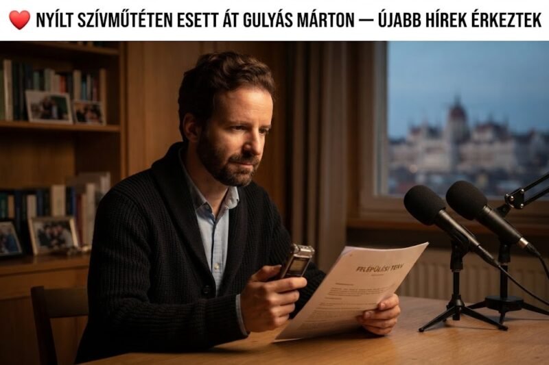 ❤️ Nyílt szívműtéten esett át Gulyás Márton – ezt lehet jelenleg tudni