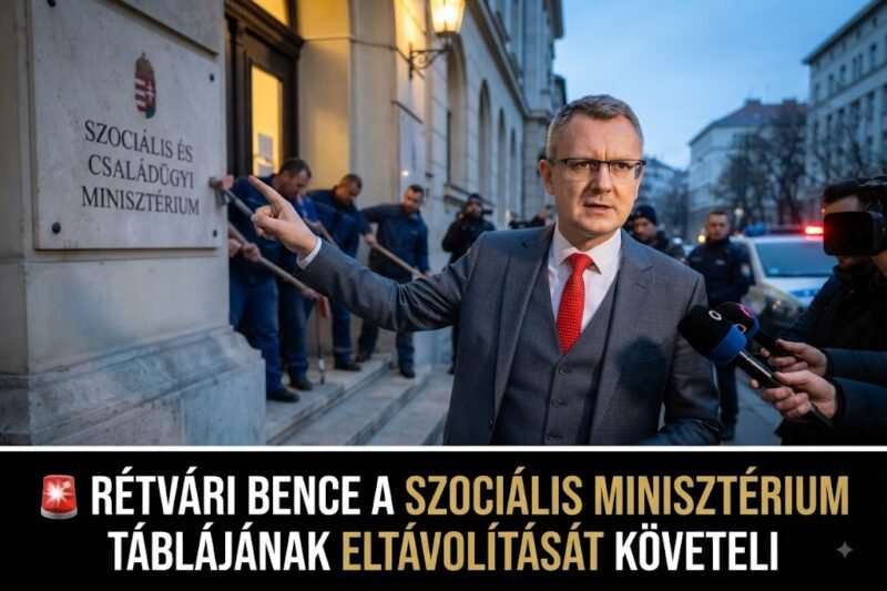 🚨 Rétvári Bence azt követeli, hogy távolítsák el a szociális minisztérium falán található táblát
