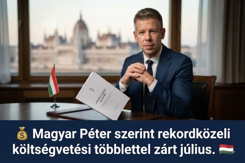 💰 Magyar Péter szerint rekordközeli költségvetési többlettel zárt július. 🇭🇺