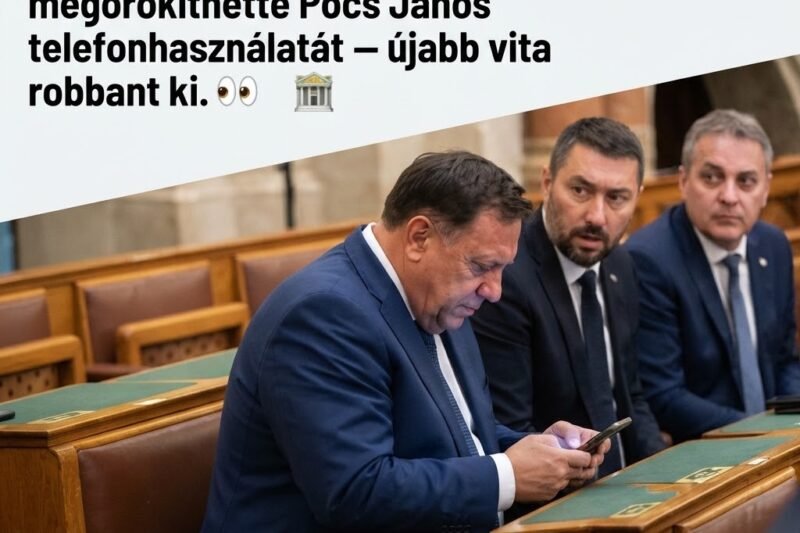 📱 PARLAMENTI KAMERA ÖRÖKÍTHETTE MEG PÓCS JÁNOS KÜLÖNÖS TELEFONHASZNÁLATÁT – ÚJABB VITA BONTakoZOTT KI