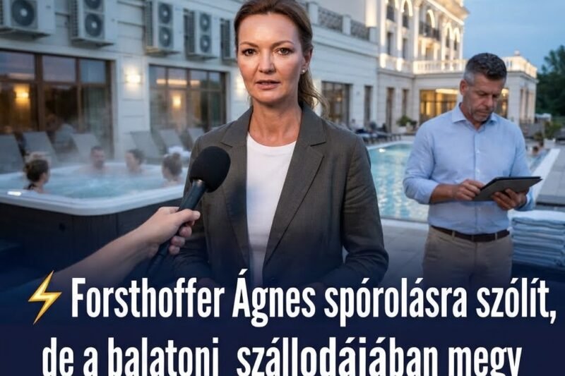 ⚡ Forsthoffer Ágnes spórolásra szólít, de a balatoni szállodájában megy a klíma, a jakuzzi és a díszkivilágítás